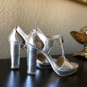 Michael Kors Metallic Berkley Lock Platform Sandal